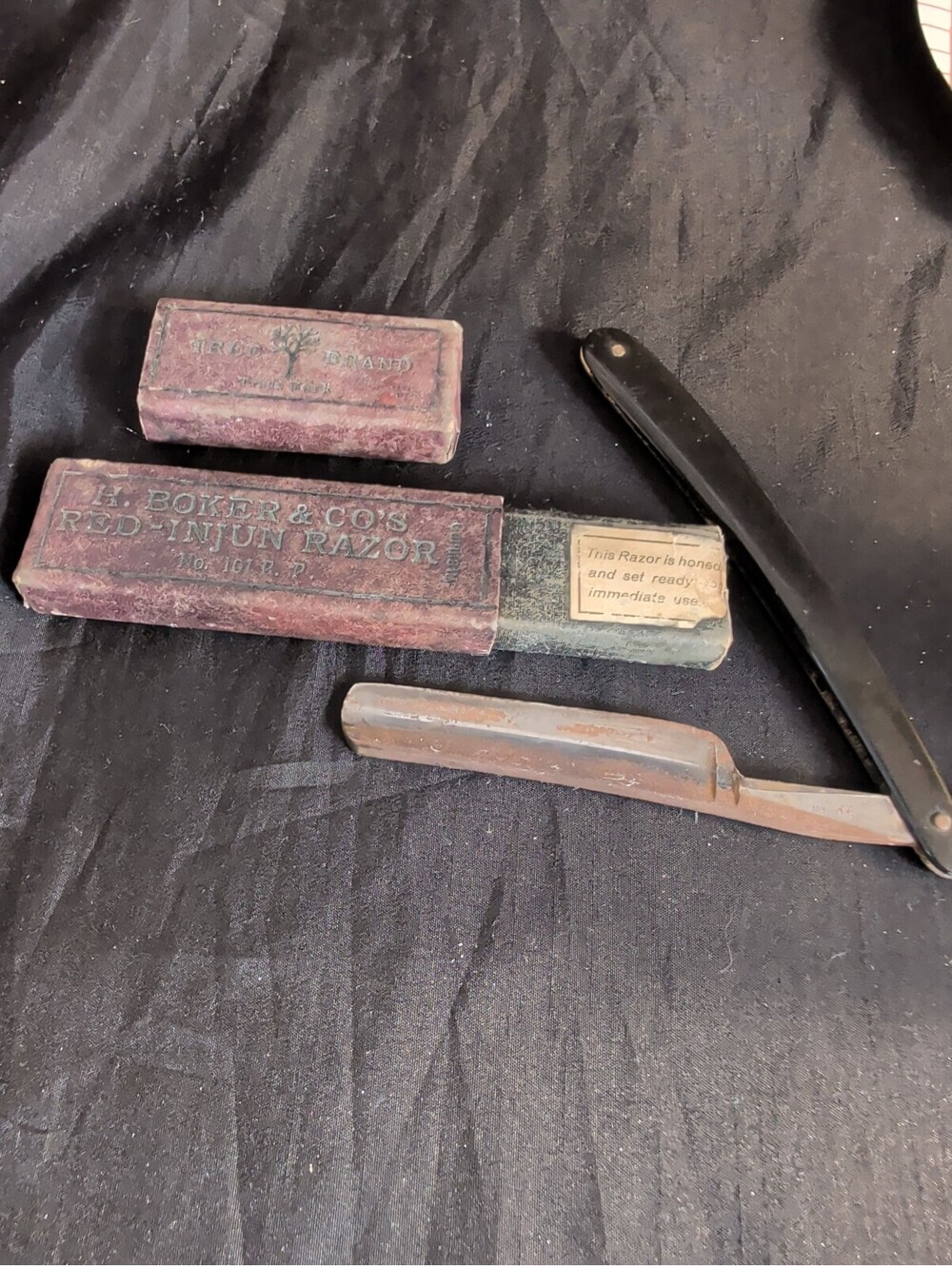 Vintage H. Boker & Co's Red-Injun Straight Razor No. 191 R.P. with Original Box